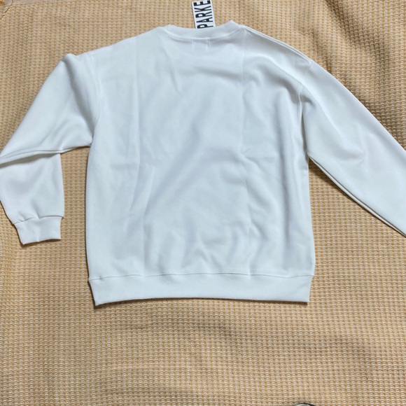 White Sweatshirt with Red Lettering - Picture 6 of 6